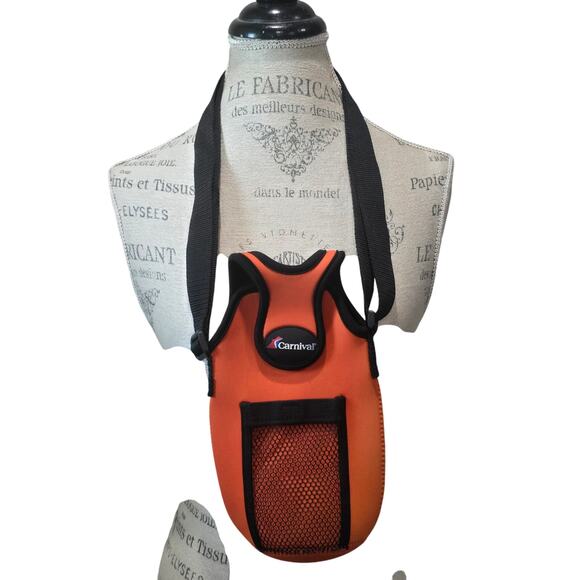 Carnival Cruise Line Insulated Water Bottle Carrier Bag ID Holder Shoulder Strap - Picture 6 of 6